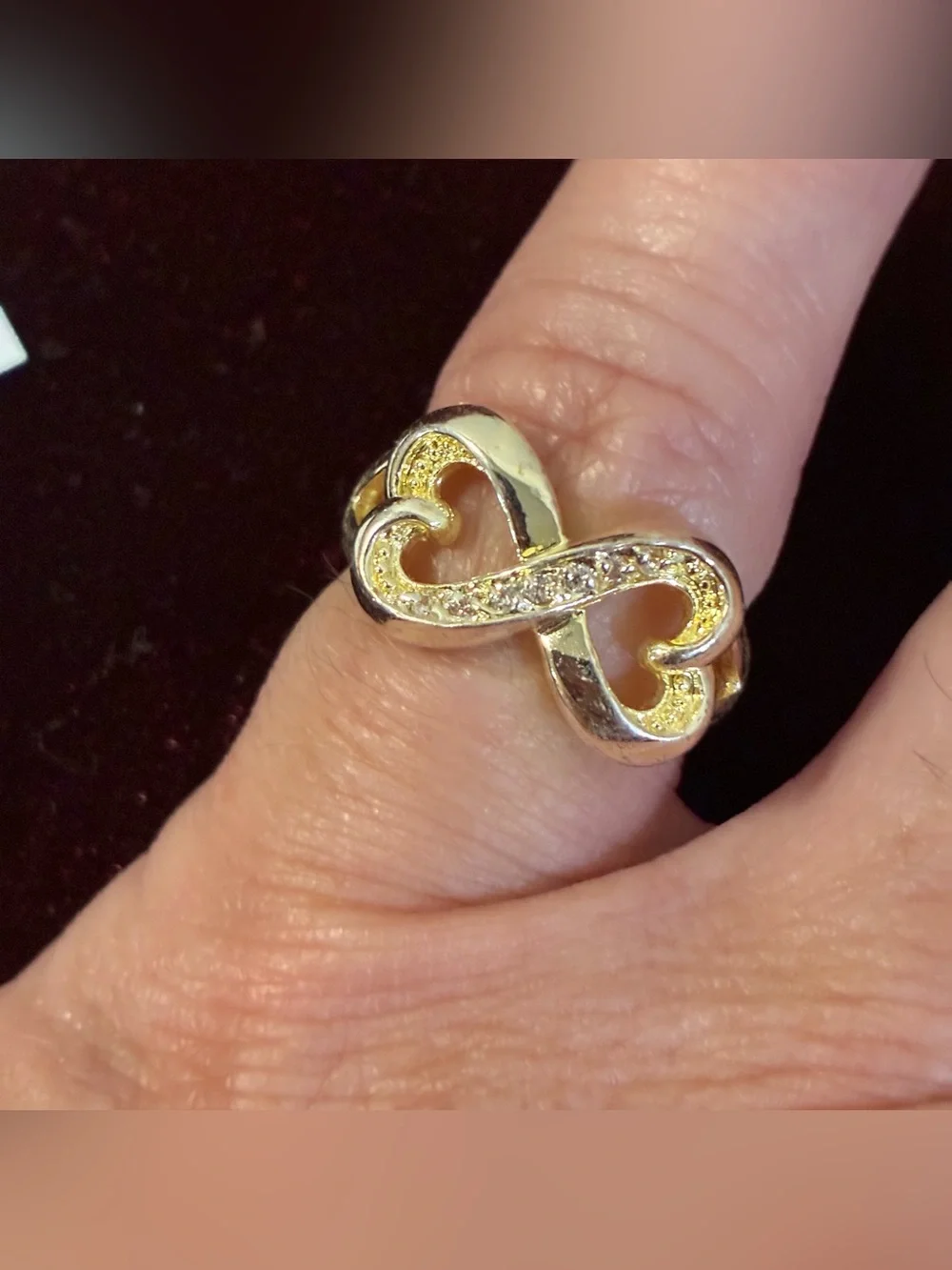 Lot of 4 Fashion Rings Size 6 Mixed Metals Silver & Gold Tone Cocktail/Band
